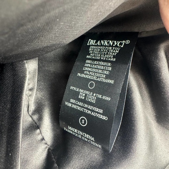 BLANKNYC Leather / Suede French Grey Moto Leather Jacket Women's Size S NWT - Picture 8 of 11